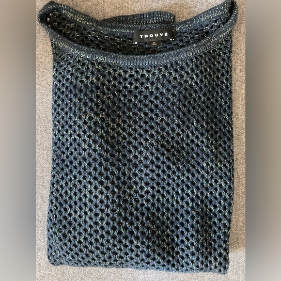 Trouvé mesh sweater with sparkly threads EUC - Picture 1 of 4